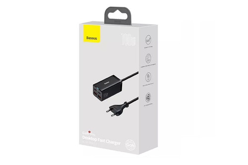 شارژر رومیزی 65 وات باسئوس مدل CCDK65E به همراه کابل تبدیل USB-C