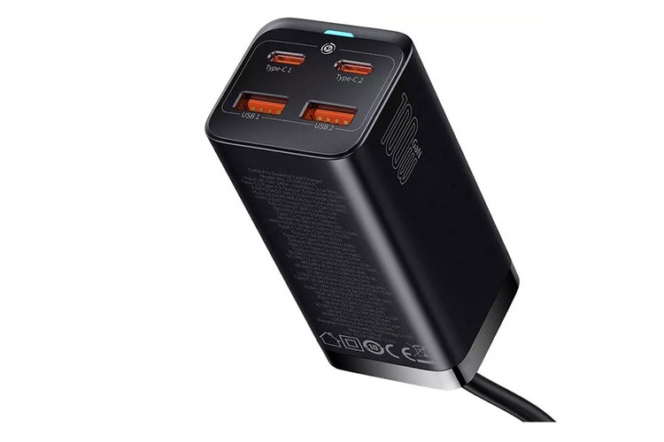 شارژر رومیزی 65 وات باسئوس مدل CCDK65E به همراه کابل تبدیل USB-C