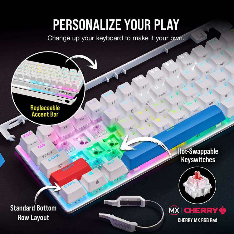 کیبورد گیمینگ کورسیر مدل K70 PRO MINI WIRELESS RGB