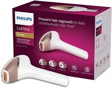 لیزر IPL فیلیپس اورجینال همراه باسری اضافه و موزن گوش و بینی و ابرو Philips Lume مدل bri955