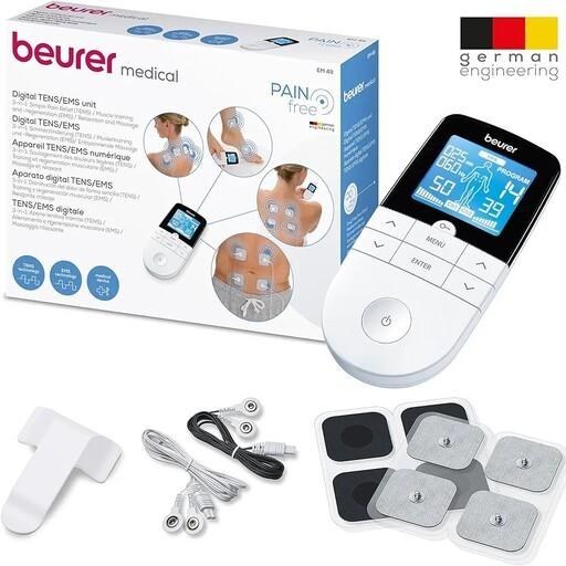 دستگاه فیزیوتراپی خانگی دیجیتال Beurer مدل EM49 اصل آلمان با 64 برنامه فیزیوتراپی