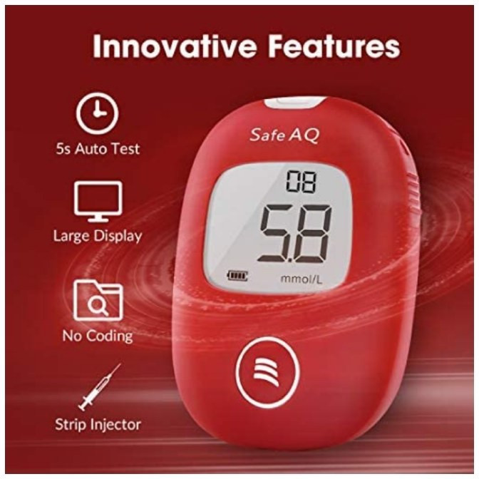 کیت تست قند خون سینوکر مدل Safe AQ Smart