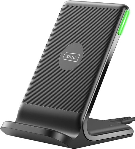شارژر بیسیم INIU 15W - شارژ سریع Qi-Certified با نور آداپتیو سازگار با آیفون و سامسونگ