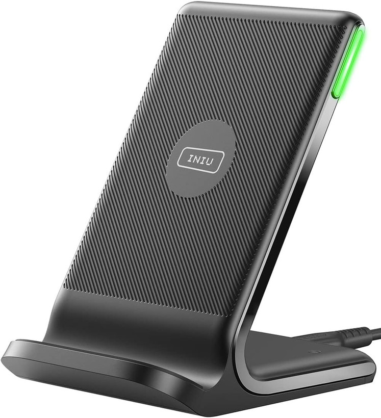 شارژر بیسیم INIU 15W - شارژ سریع Qi-Certified با نور آداپتیو سازگار با آیفون و سامسونگ