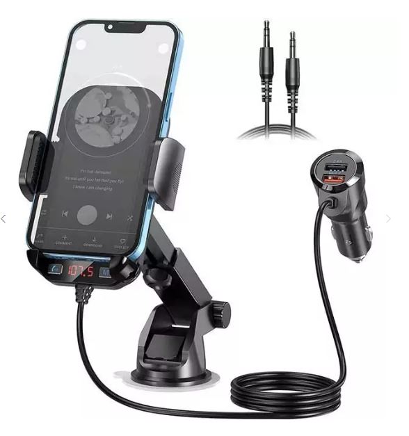 هولدر موبایل پخش کننده mp3 و شارژر فندکی ماشین