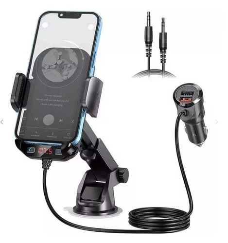 هولدر موبایل پخش کننده mp3 و شارژر فندکی ماشین