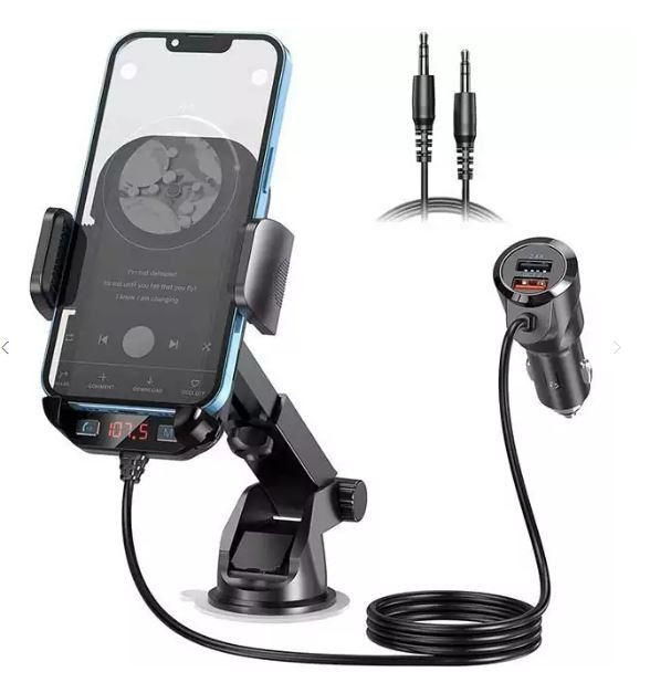 هولدر موبایل پخش کننده mp3 و شارژر فندکی ماشین