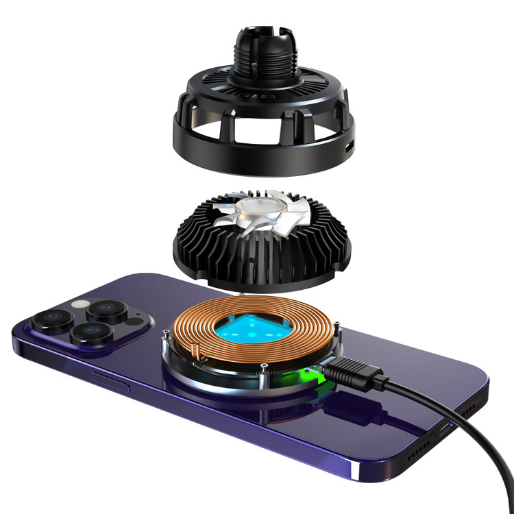 شارژر بیسیم مگنتی خودرو IC-80CS - شارژ سریع 15W با خنککننده الکترونیکی و چسبندگی قوی