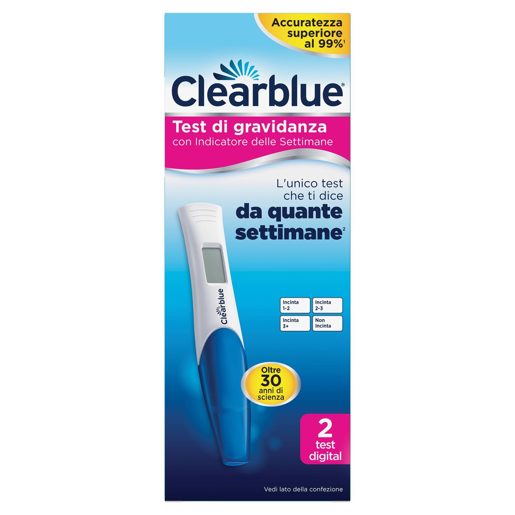 تست بارداری دیجیتال Clearblue با نشانگر هفته پک 2 تایی - دقت بالای 99%