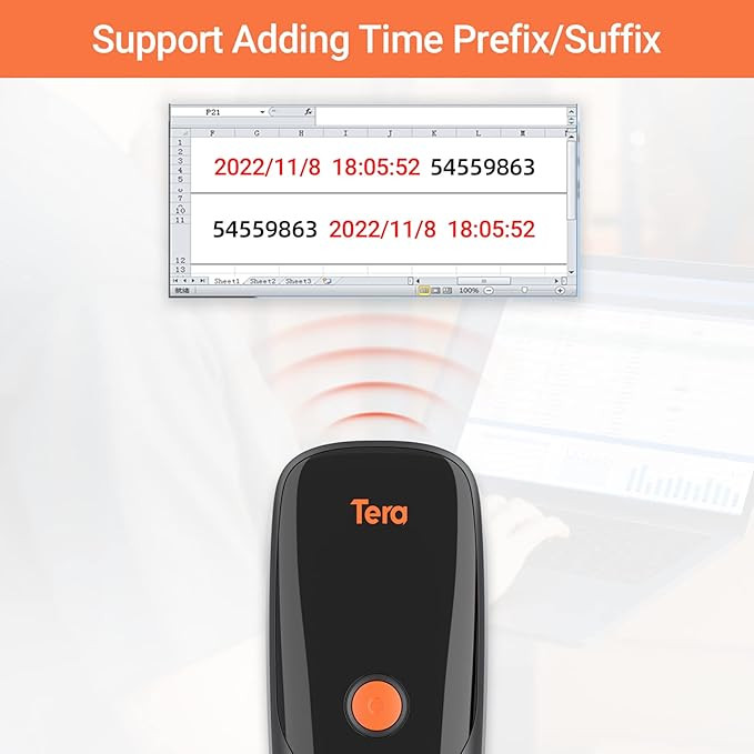 بارکد اسکنر قابل حمل دو بعدی Tera 1300 - اسکن سریع و آسان بارکدها در هر مکان