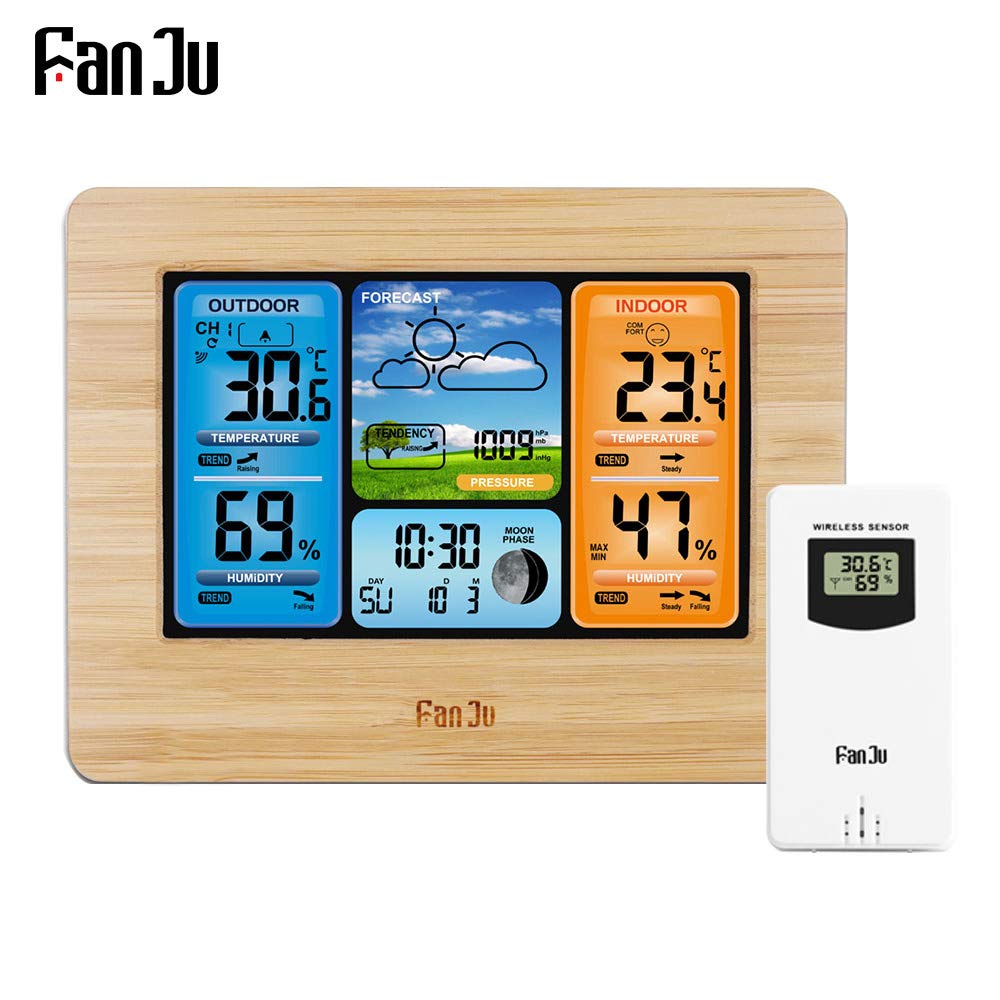 ایستگاه هواشناسی فانجو - Fanju مدل FJ3373 - پیش بینی آب و هوا، دما، رطوبت