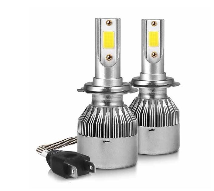 چراغ جلو هدلایت LED C6-H7 6000K همه در یک طراحی فشرده