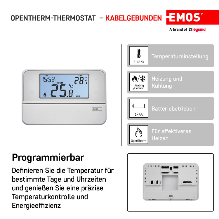 ترموستات کنترل دما مدل EMOS