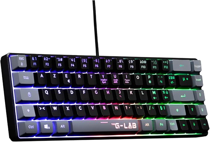 کیبورد گیمینگ سیمی G-Lab مدل Keyz Hydrogen با نورپردازی RGB