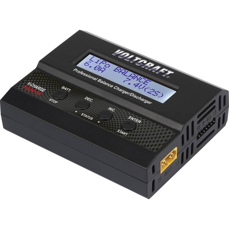 شارژر چندمنظوره VOLTCRAFT V-Charge 60 DC - شارژر حرفهای 12V/6A برای انواع باتریهای لیتیوم و نیکل
