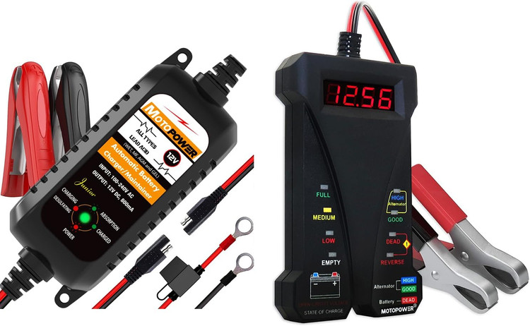 شارژر/نگهدارنده باتری اتوماتیک 12 ولت MOTOPOWER Junior - شارژ و نگهداری آسان انواع باتریهای اسید سرب