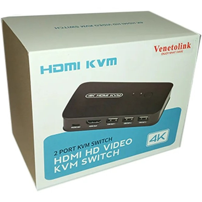 سوییچ دو پورت HDMI KVM دستی ونتولینک مدل HK201