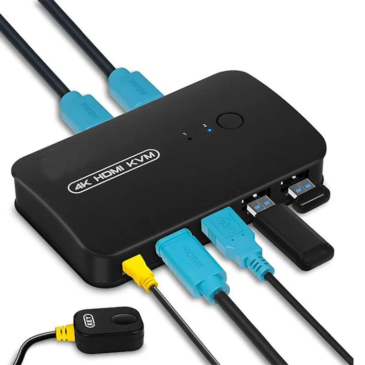 سوییچ دو پورت HDMI KVM دستی ونتولینک مدل HK201
