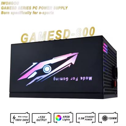 پاور کامپیوتر inter وات نیمه ماژولار گیم atx 12 v 2.31 model game sd600