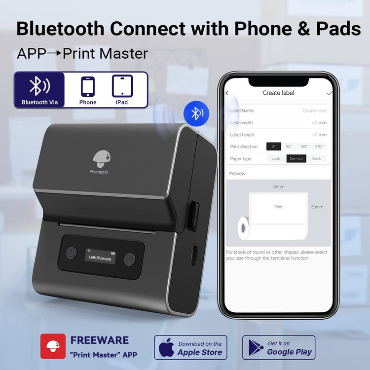 پرینتر همراه لیبل زن حرارتی برند Phomemo مدل M221