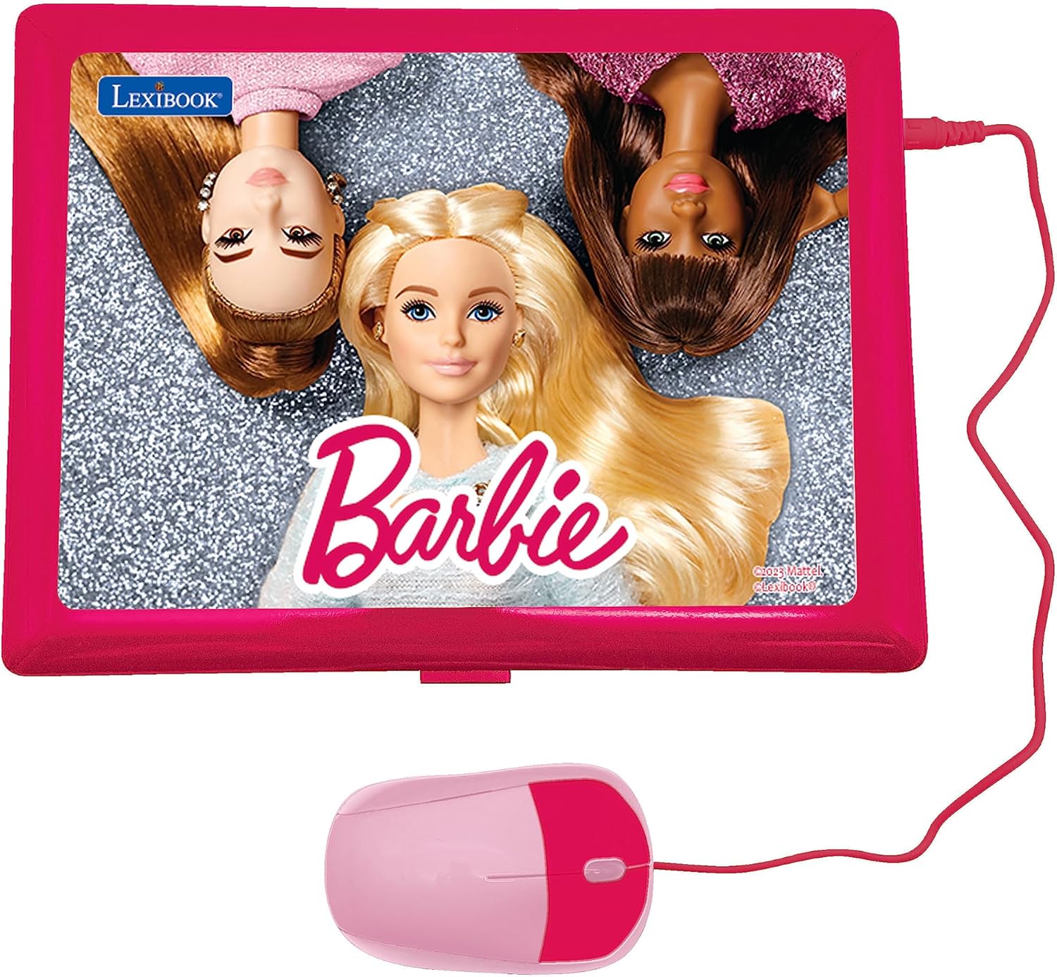 Lexibook Barbie، لپ تاپ آموزشی و دوزبانه به زبان انگلیسی/فرانسوی، اسباب بازی برای کودکان با 124 فعالیت برای یادگیری، بازی و موسیقی، صورتی، JC598BBi1