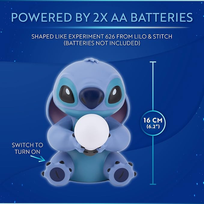 Stitch Light - لامپ لیلو و استیچ با مجوز رسمی، هدیه کلکسیونی دیزنی، دکور نور شب اتاق خواب میز کنار تخت | پالادون