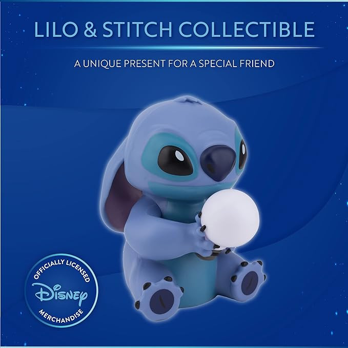 Stitch Light - لامپ لیلو و استیچ با مجوز رسمی، هدیه کلکسیونی دیزنی، دکور نور شب اتاق خواب میز کنار تخت | پالادون