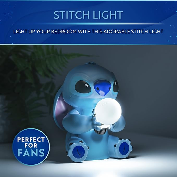 Stitch Light - لامپ لیلو و استیچ با مجوز رسمی، هدیه کلکسیونی دیزنی، دکور نور شب اتاق خواب میز کنار تخت | پالادون