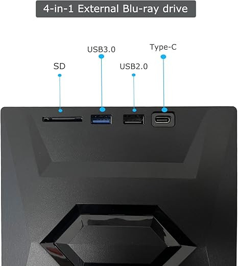 درایو CD DVD خارجی، USB C قابل حمل CD/DVD +/-RW درایو/DVD Player با کارت خوان SD USB 3.0 USB C Hub CD ROM رایتر سازگار با رایانه رومیزی لپ تاپ Apple Mac ویندوز سیستم عامل لینوکس