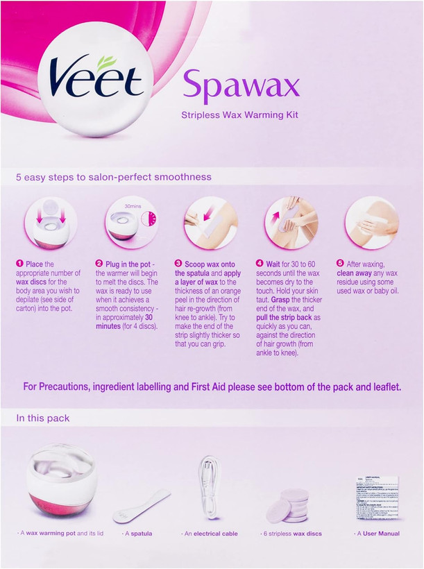 کیت گرم کننده موم بدون نوار اسپا Veet