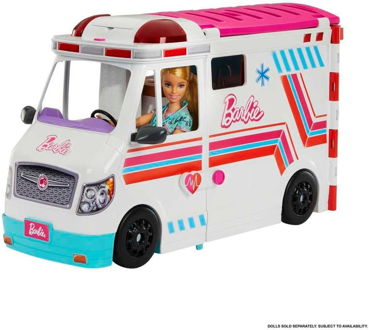 آمبولانس و کلینیک باربی barbie ambulance همراه با وسایل پزشکی مدل HKT79