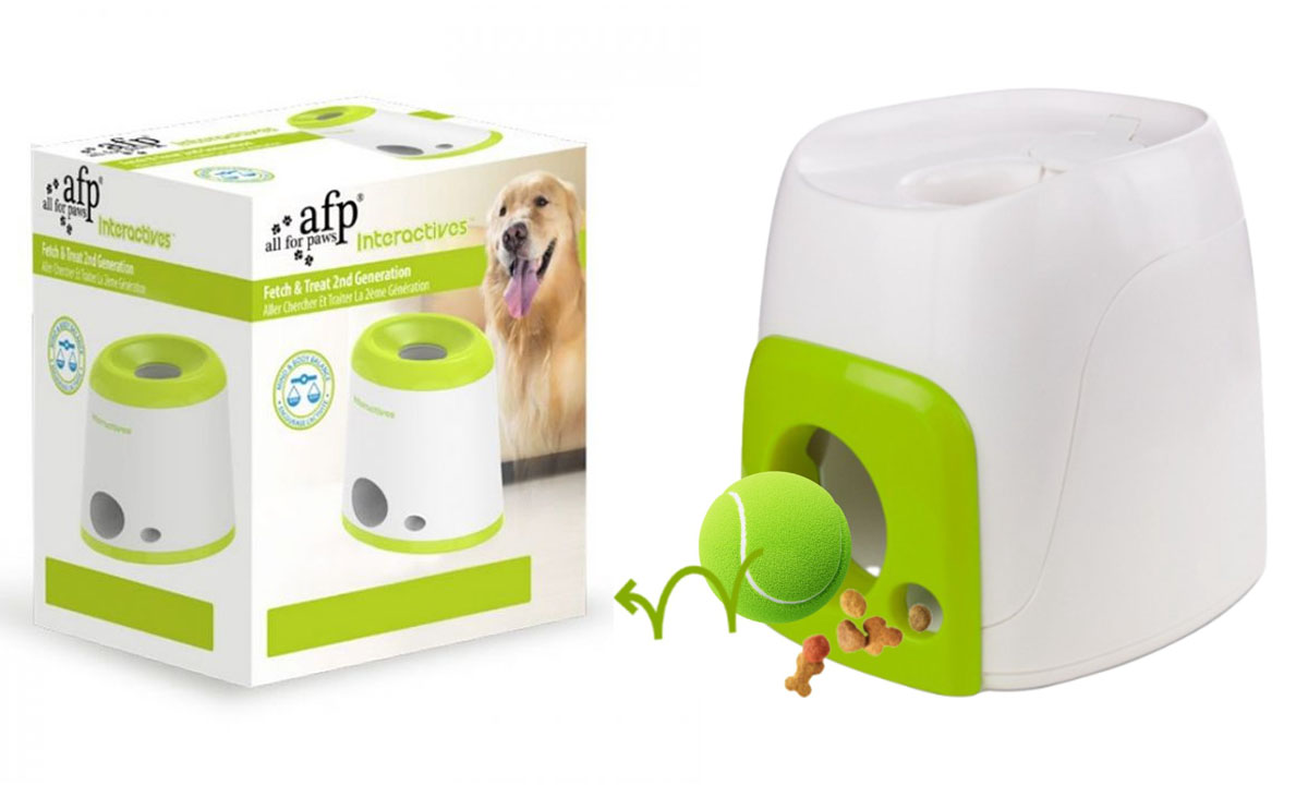 اسباب‌بازی سگ فچ اند تریت All For Paws - توپ پرتابی هوشمند با جایزه‌دهی خودکار برای تشویق سگ