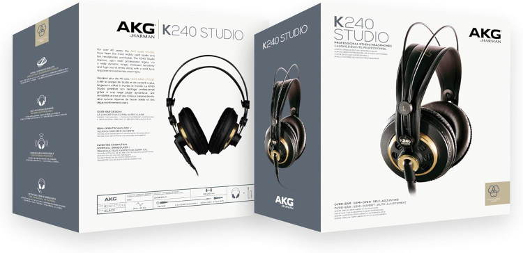 هدفون AKG طلایی تک سایز (K240STUDIO) جعبه در بار آسیب دیده