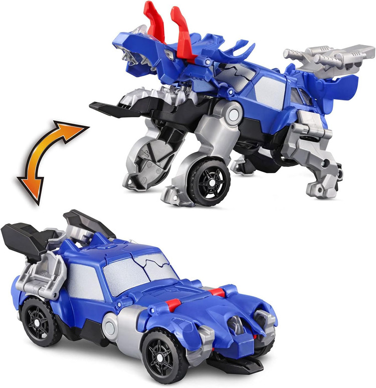 تبدیل شونده ماشین ترانسفورمر VTech Switch and Go Triceratops Roadster کارتن در بار آسیب دیده