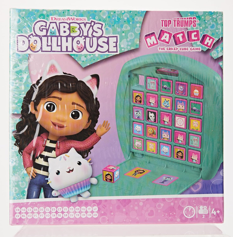 بازی فکری Gabby's Dollhouse Top Trumps Match - سرگرمی و هیجان برای طرفداران گبی کمی خط خش در بار