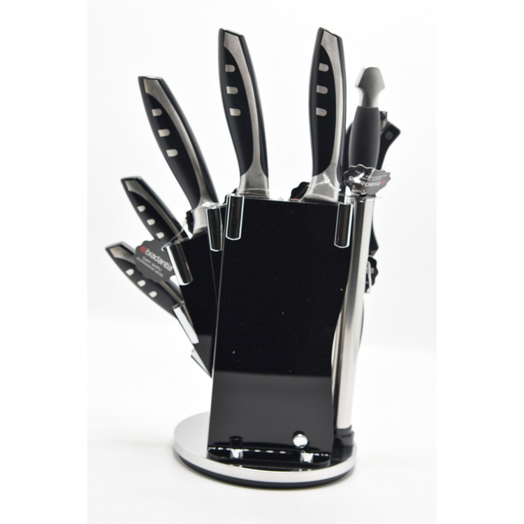 سرویس چاقو آشپزخانه 9 پارچه استیل ام جی اس a3d