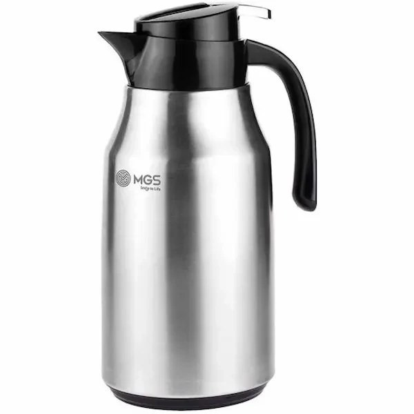 فلاسک بدنه استیل 1/3 لیتری شیشه) (صورتی) برند ام جی اس MGS کد کالا FS20111
