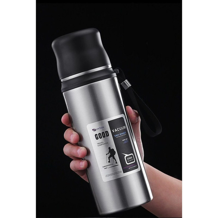 فلاسک کوهنوردی یک لیتری گود وکیوم good vacuum لیوان دار 1000لیتری