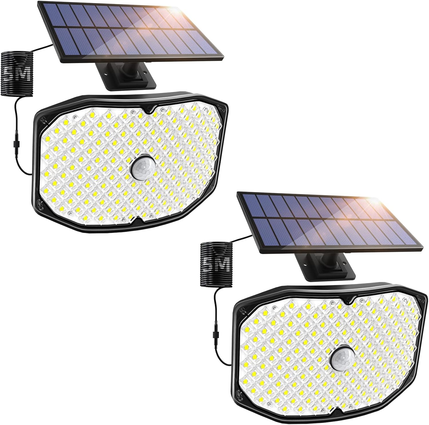 چراغ LED خورشیدی LEDYA مدل ۱۴۶ LED بسته دو عددی