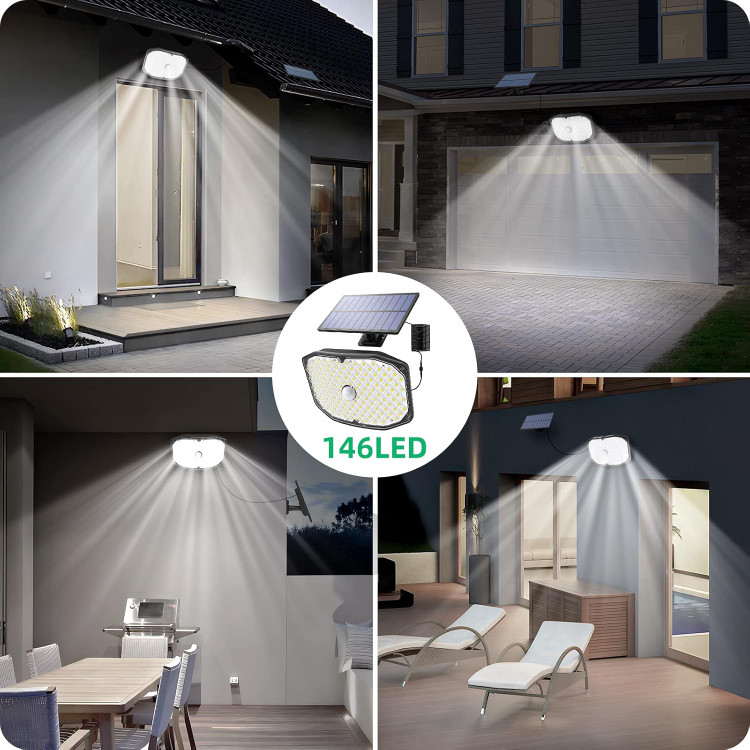 چراغ LED خورشیدی LEDYA مدل ۱۴۶ LED بسته دو عددی