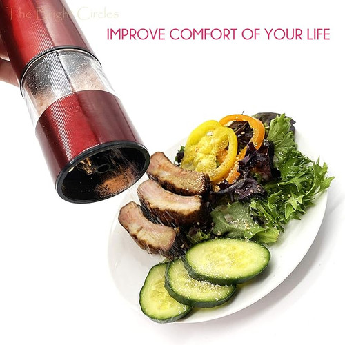 آسیاب فلفل برقی ریلکس دیز - مدل استیل - (Relaxdays Electric Pepper Grinder Set) - ادویه های تازه و خوش طعم برای غذاهای شما