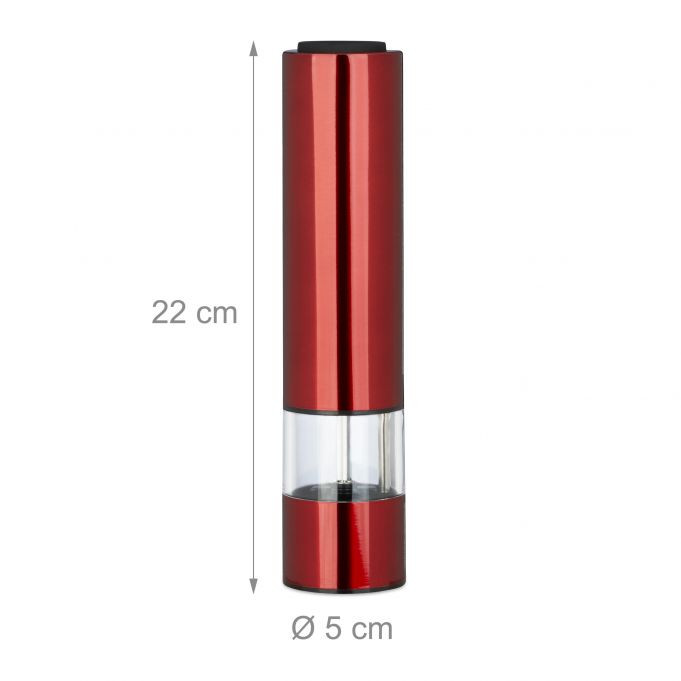 آسیاب فلفل برقی ریلکس دیز - مدل استیل - (Relaxdays Electric Pepper Grinder Set) - ادویه های تازه و خوش طعم برای غذاهای شما