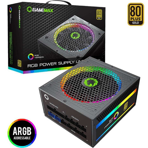منبع تغذیه گیمینگ GameMax 1050W RGB - قدرت و زیبایی بینظیر برای سیستم شما