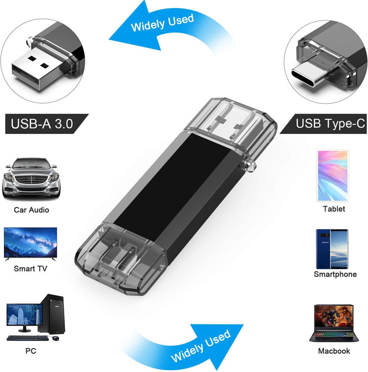 فلش مموری KOOTION ظرفیت 64 گیگابایت USB 3.0 + USB Type C OTG