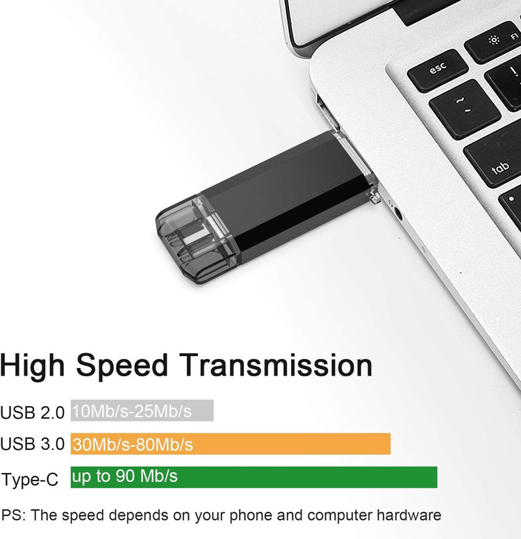 فلش مموری KOOTION ظرفیت 64 گیگابایت USB 3.0 + USB Type C OTG