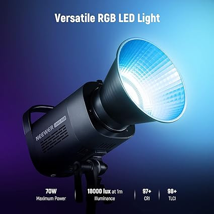 چراغ ویدئویی LED نیوور CB60 RGB مناسب برای فیلمبرداری، عکاسی و پخش زنده