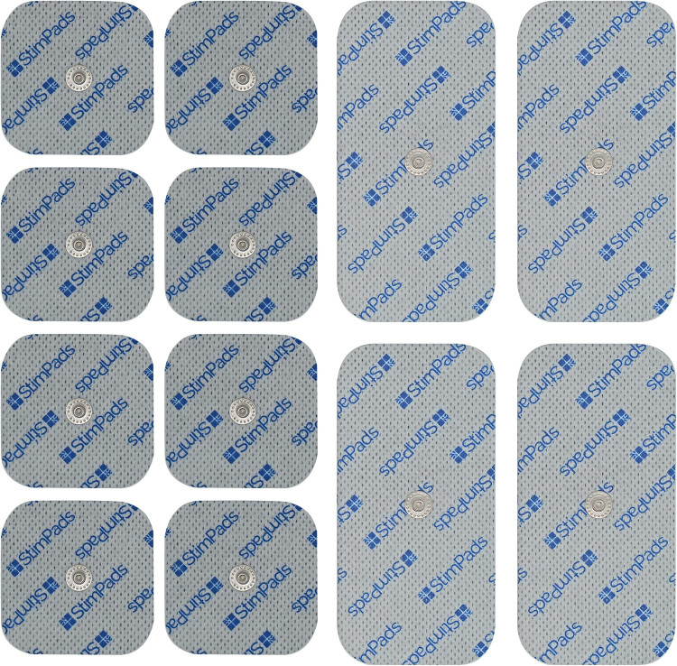 پدهای جایگزین الکترود EMS و TENS استیمپدز - 16 عددی 50x50 میلیمتر با اتصال پین یونیورسال
