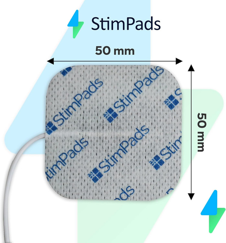 پدهای جایگزین الکترود EMS و TENS استیمپدز - 16 عددی 50x50 میلیمتر با اتصال پین یونیورسال