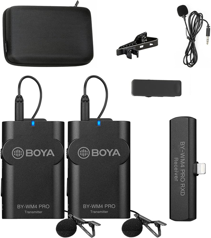 میکروفون یقهای بیسیم Boya BY-WM4 Pro K6 ضبط صدای واضح و با کیفیت بالا