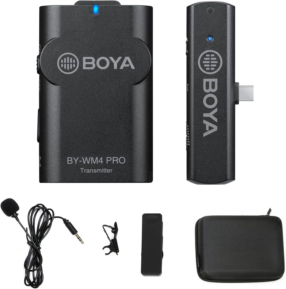 میکروفون یقه‌ای بی‌سیم   Boya BY-WM4 Pro K6 ضبط صدای واضح و با کیفیت بالا